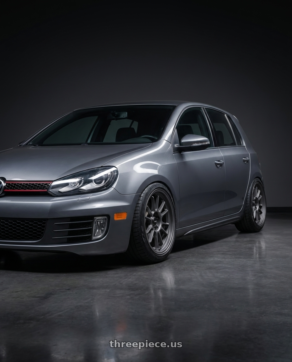 2012 vw gti with Konig Hypergram 5x112 18x8.5+43 Matte Grey wheels
