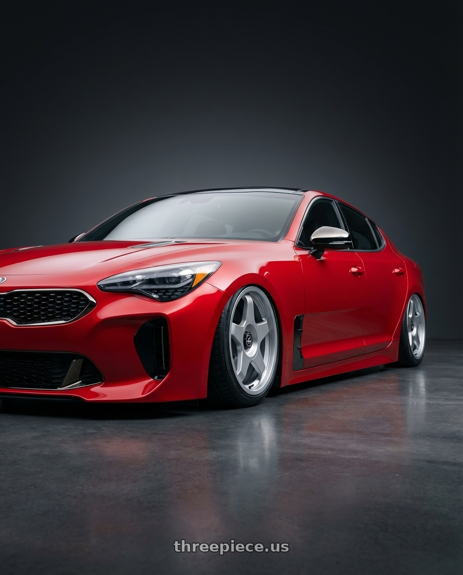 2022 Kia Stinger GT with fifteen52 CHICANE 5x114.3 / 5x120 19x8.5 +35 SPEED SILVER (GLOSS SILVER) wheels