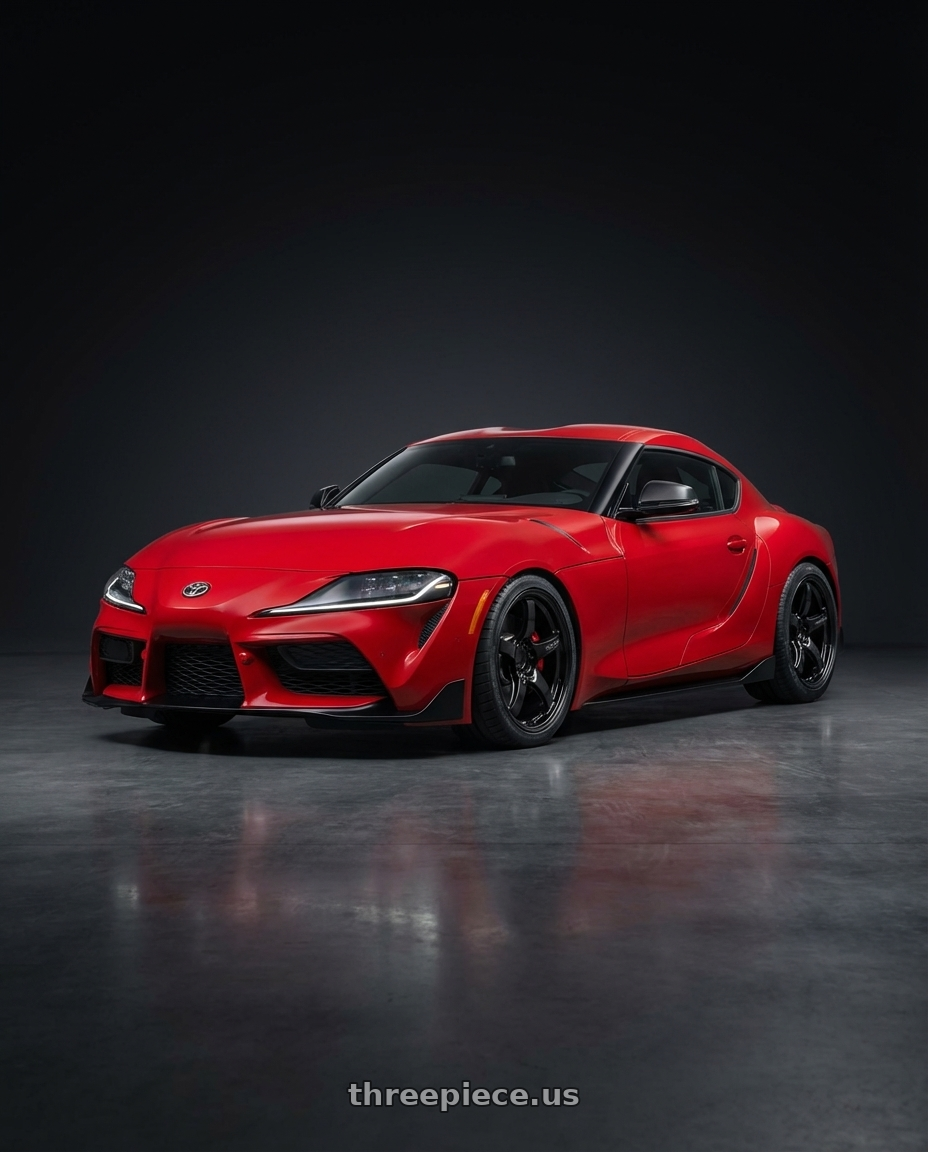 2023 Toyota GR Supra with Gram Lights 57CR 5x112 19x10.5+35 Glossy Black wheels