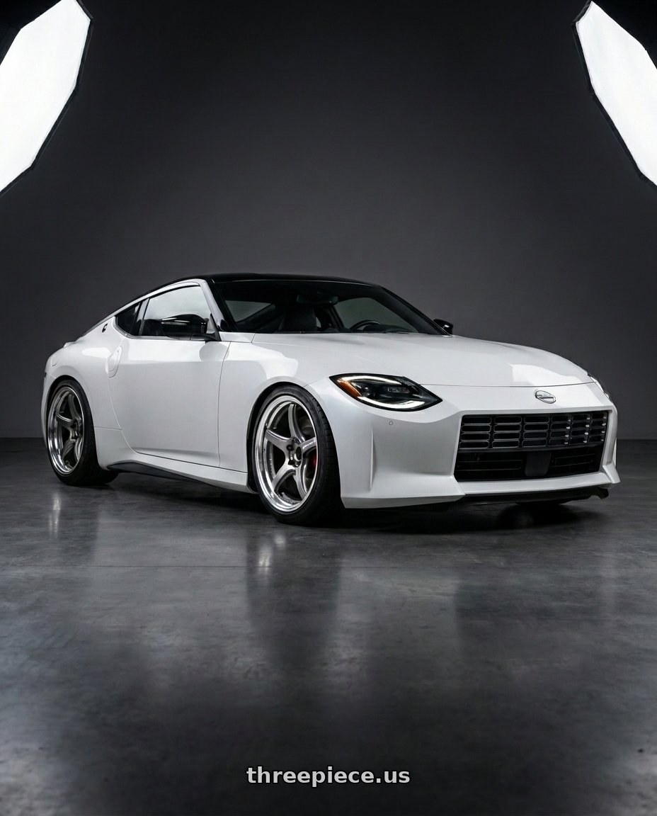 2024 Nissan Z performance with Work Emotion T5r 5x114.3 19x10.5 +15 Glow Silver wheels