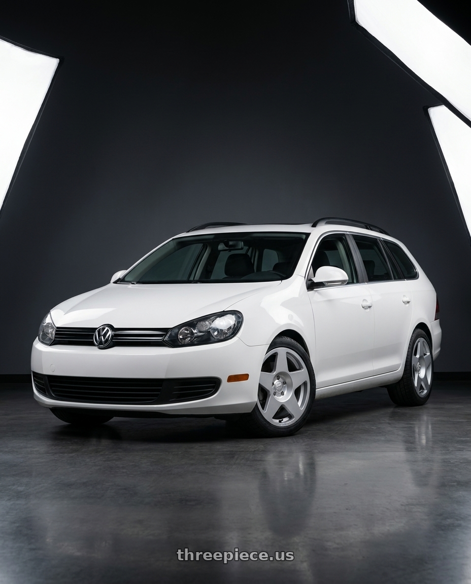 2012 Volkswagen Jetta Sportwagen TDI with fifteen52 Tarmac 5x112 17X7.5 +40 SPEED SILVER (GLOSS SILVER) wheels