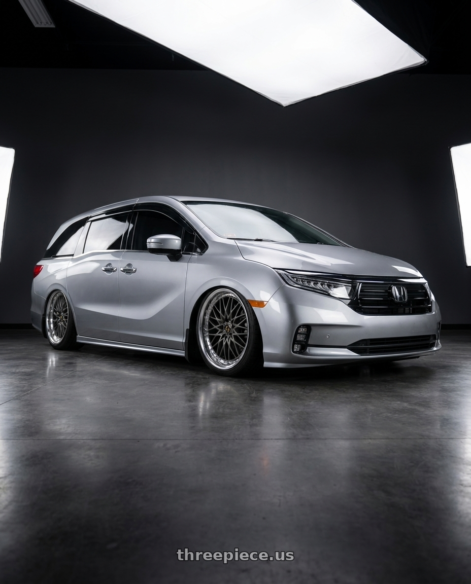 2024 Honda Odyssey with Work Vs-Xv 5x120 20x8.5+40 O Disk Matte Dark Gunmetal wheels