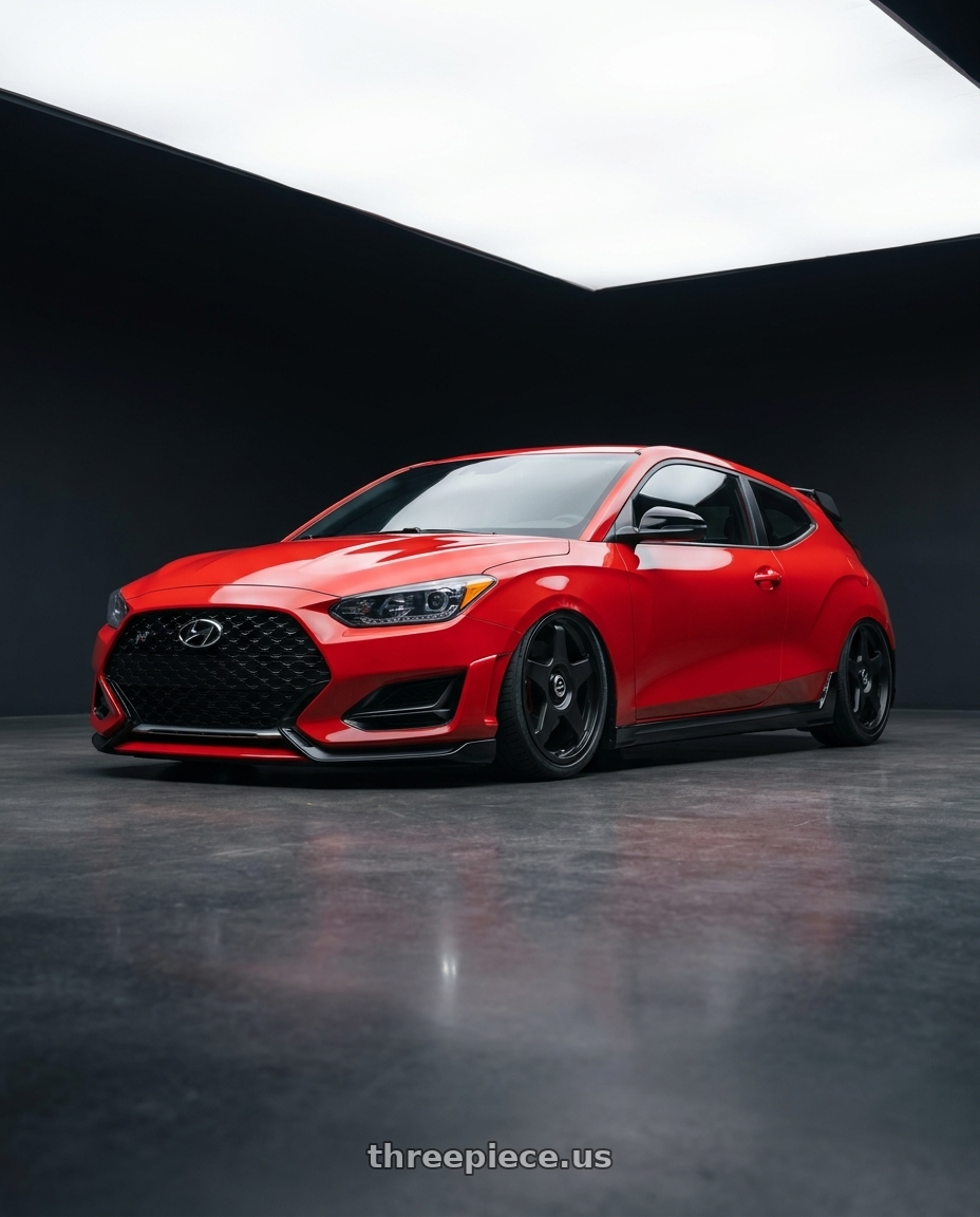 2022 Hyundai Veloster N with fifteen52 CHICANE 5x114.3 / 5x120 19x8.5 +35 ASPHALT BLACK (SATIN BLACK) wheels