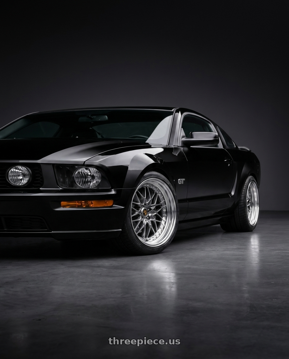 2005 mustang gt with Work Emitz Chrome 5x114.3 19x9.0 +45 wheels