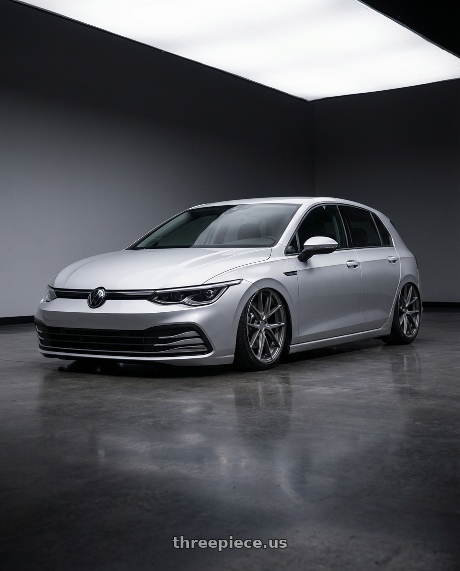 2024 Volkswagen Golf R MK8 with Niche 1PC M116 MISANO 5X112 19X9.5 +50 MATTE GUN METAL wheels