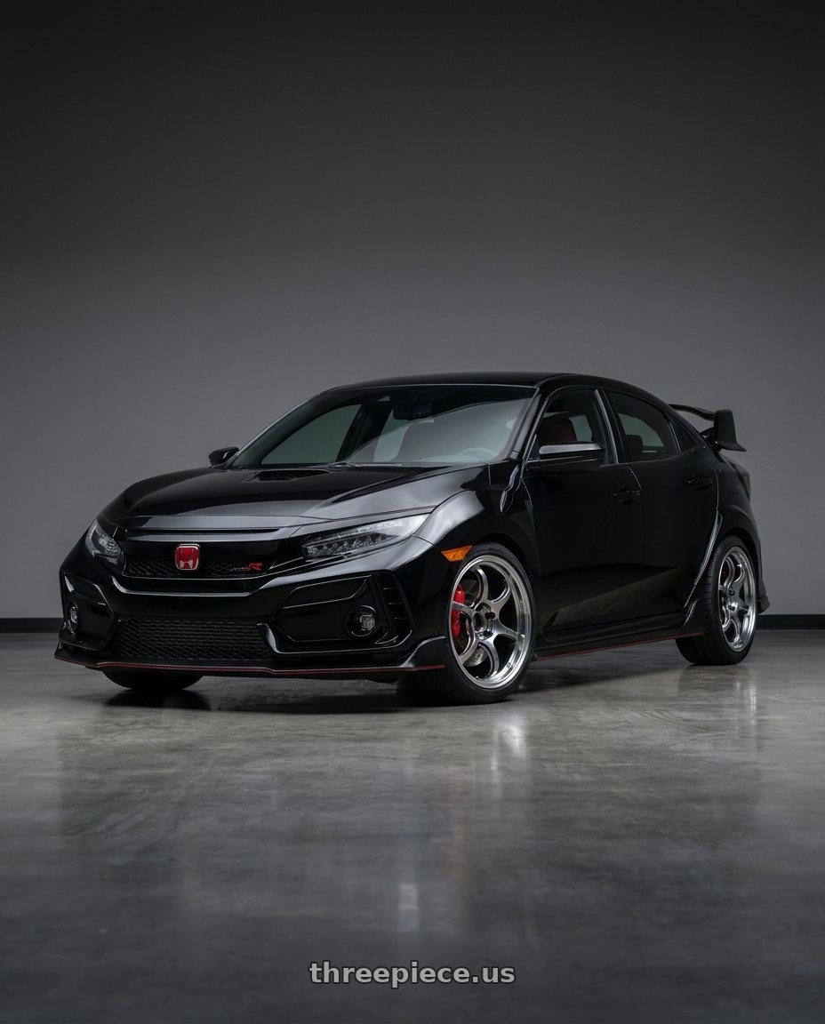 2021 Honda Civic Type R with Advan Racing RG-D2 5x120 18x8.0 +45 MACHINING & RACING HYPER BLACK wheels