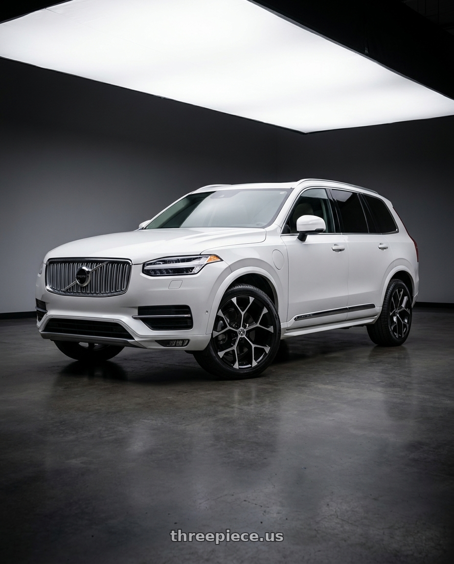 2017 Volvo xc90 T6  with Xcess 5 Flake 5x108 18x8.5 +35 Gloss Black Machined wheels