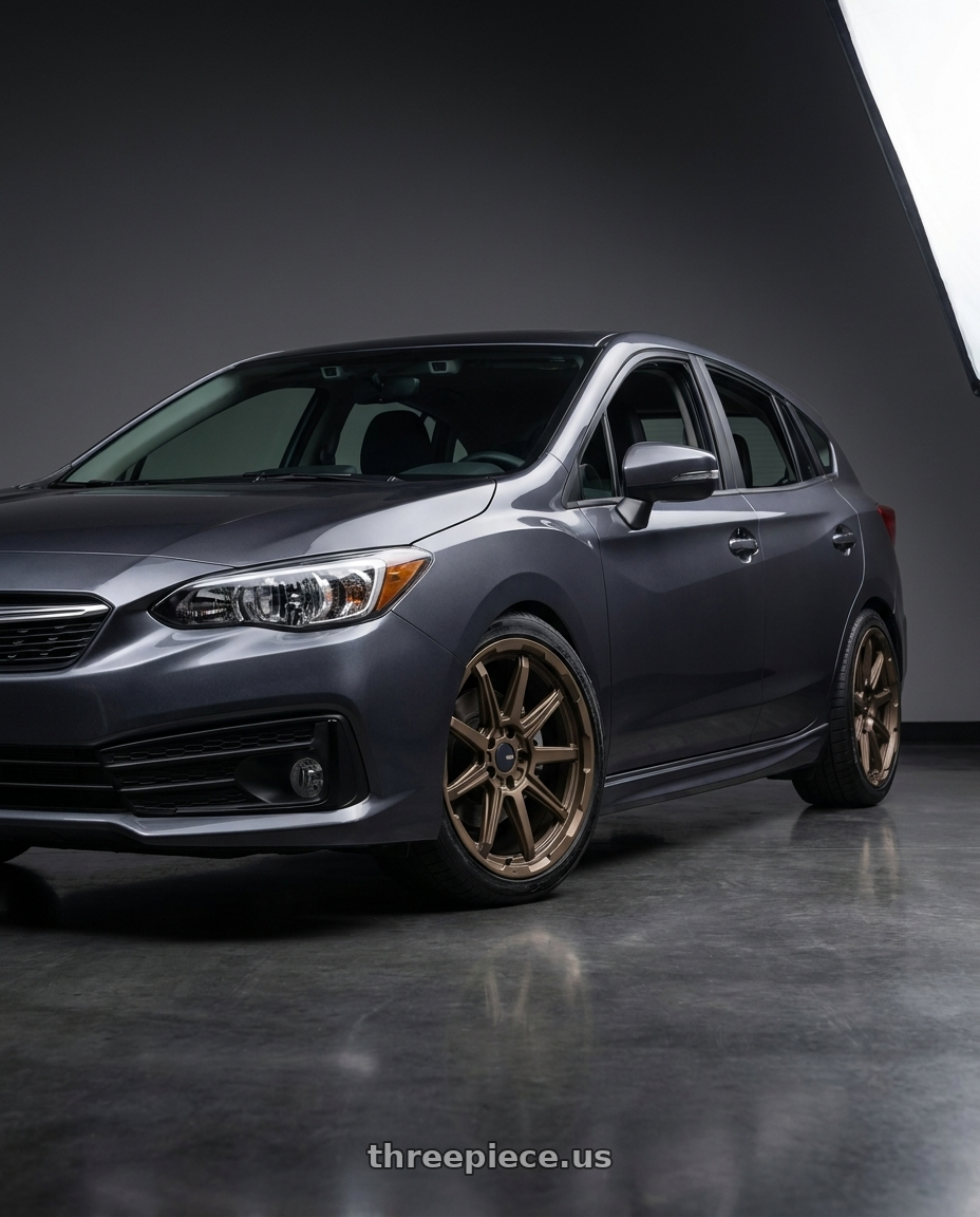 2022 Subaru Impreza Sport Hatchback with Enkei Adventurer 5x100 18x8+35 Matte Bronze wheels