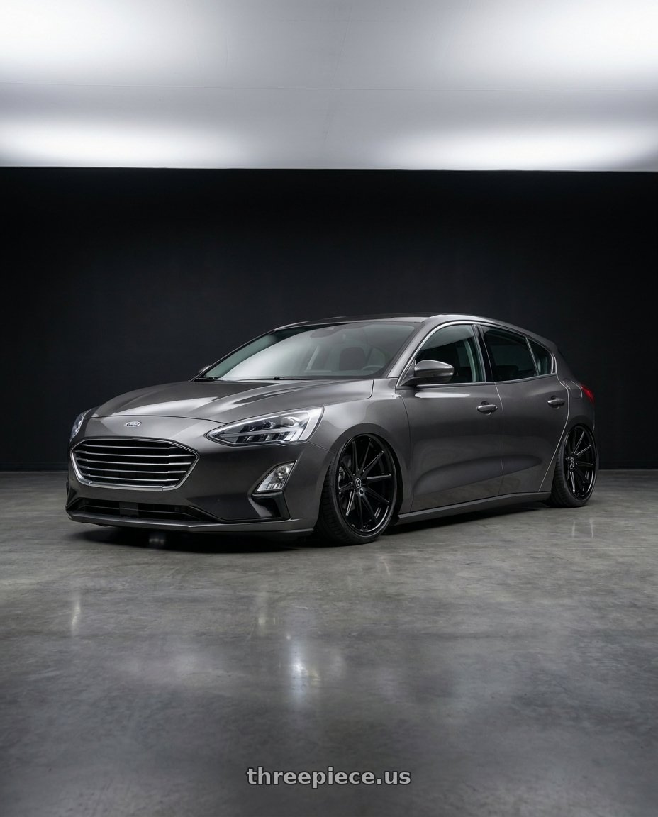 2021 Ford focus mk4 with Rohana RFC10 5x112 20x9+42 Matte Black/Gloss Black Lip wheels