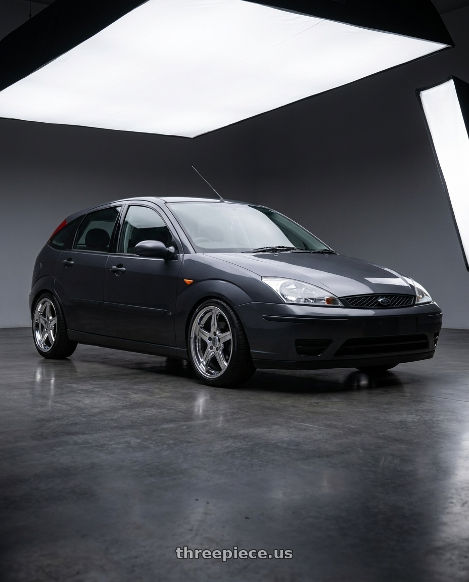 2004 ford focus 5dr hatchback with Performance Replicas 102 17X9 +18 CHROME wheels