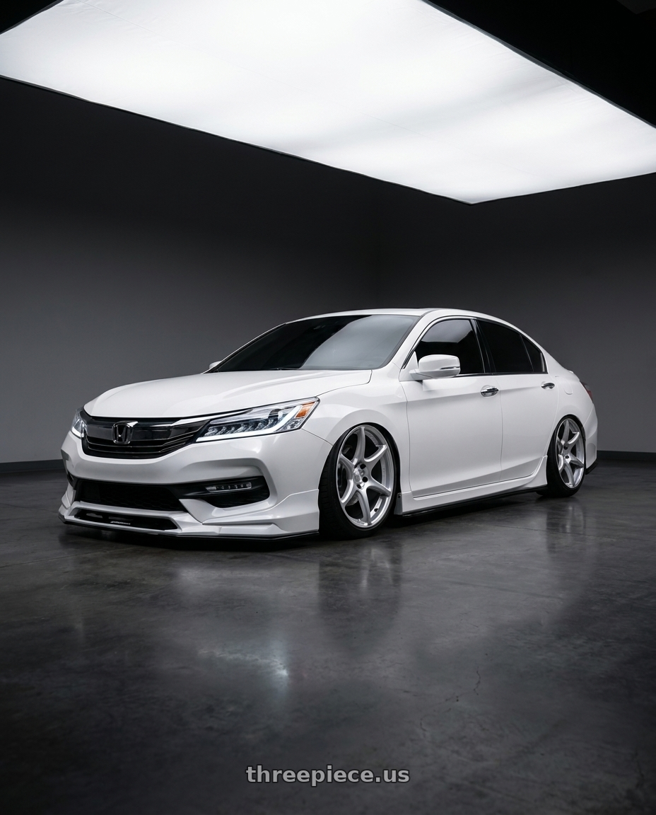2016 Honda accord with Kansei K11S Tandem 5X112 18x8.5 35 Hyper Silver wheels