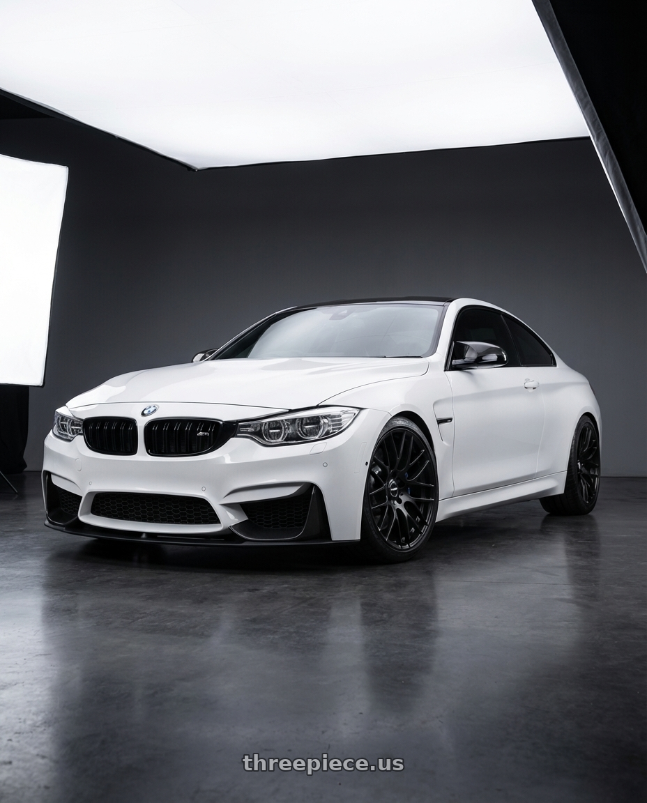 2018 BMW M4 F82 with Avant Garde Wheels M359 5X120 19x9 +35 Matte Black wheels