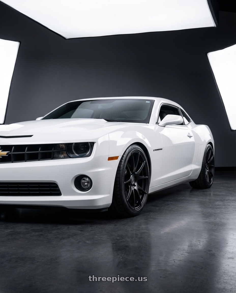 2014 Chevrolet Camaro 5th Gen with Forgestar CF5V 5x120 20x9 +38 Satin Black wheels