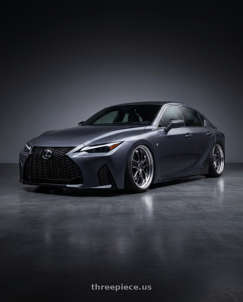 2022 Lexus IS350 F Sport with Ssr Agle Minerva Step Rim 5x114.3 20x9+37 Normal Disk Super Black Coat wheels