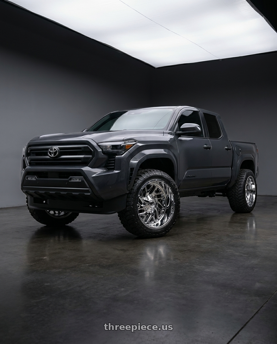 toyota tacoma 4th gen 2024 sr rwd with Fuel 2PC D210 TRITON 8X165.1 22X14 -70 CHROME PLATED wheels