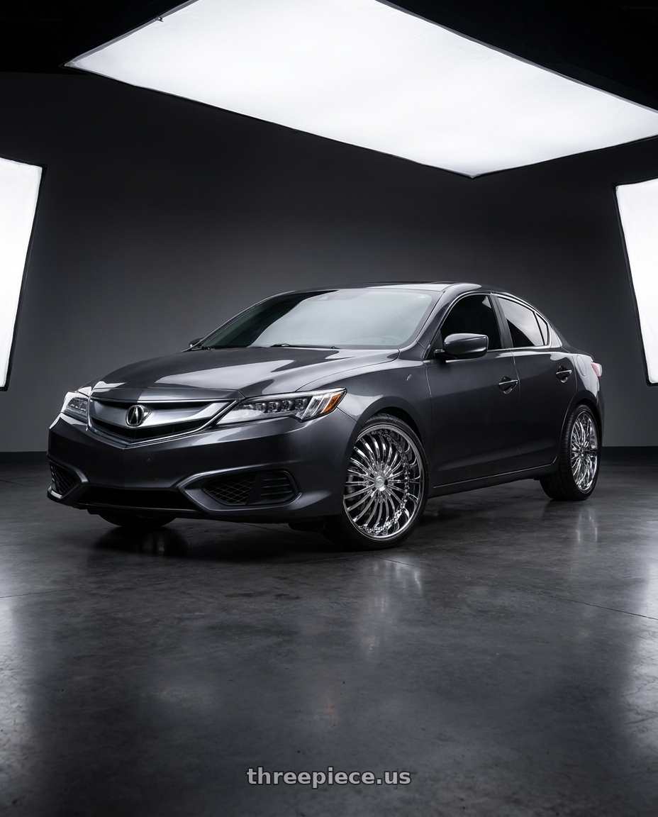 2016 Acura Ilx with Strada Spina 5x114.3/5x120 22x8.5 +40 Chrome wheels