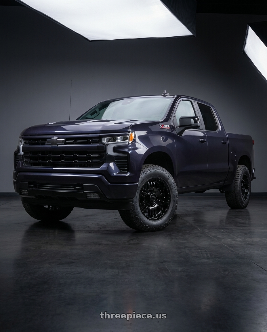 2023 Chevrolet Silverado 1500 with Gear Off Road 713B 6x139.7 20x9 +10 Gloss Black wheels