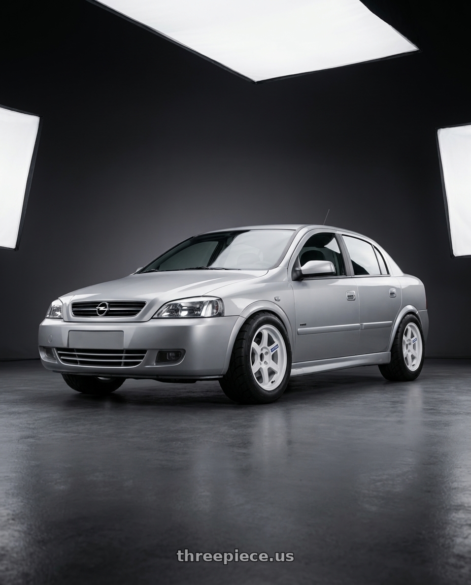 2011 Chevrolet Astra Advantage 2 with Volk Racing TE37 Gravel 5x114.3 15x7.0+35 White wheels