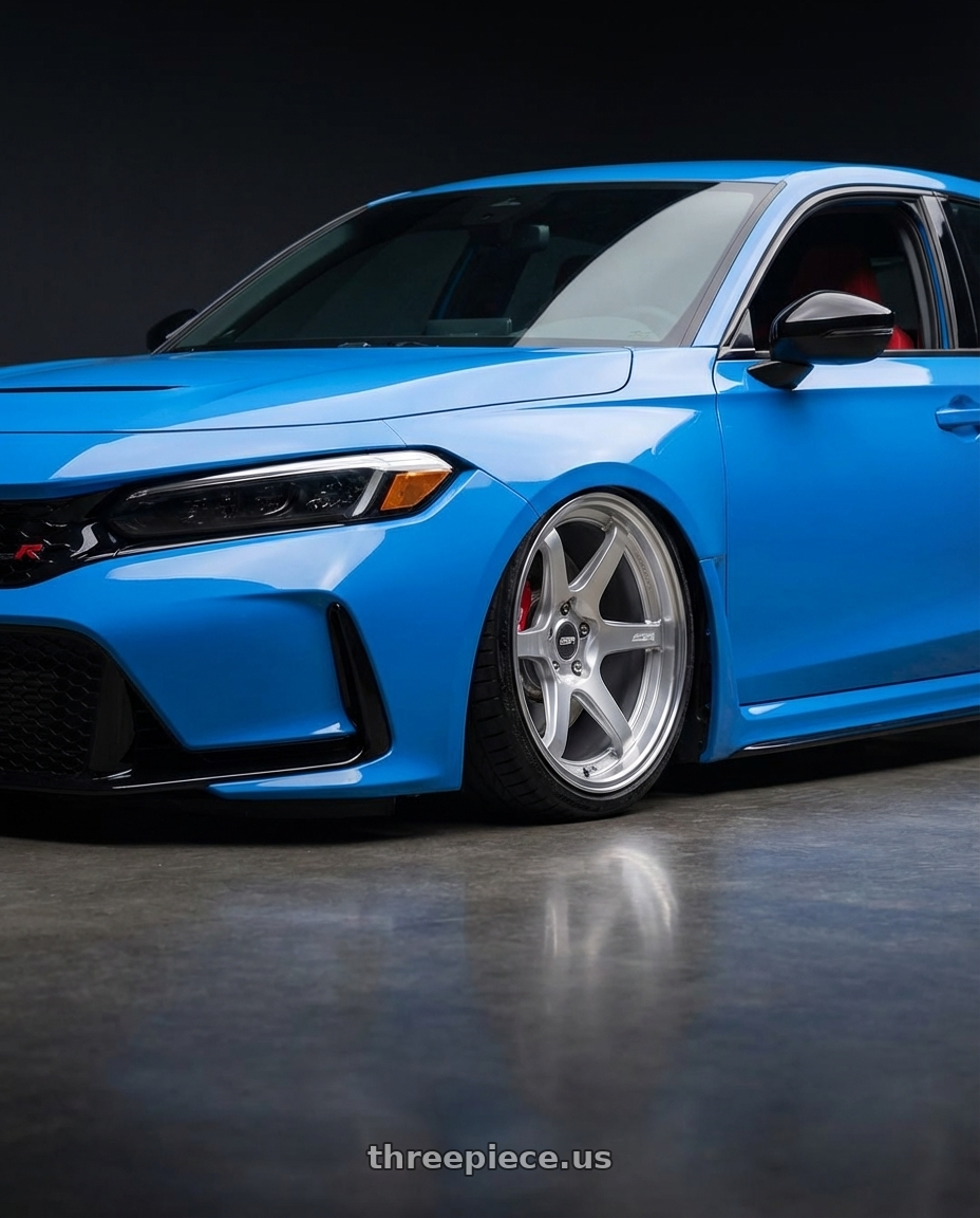 2020 Honda Civic Type R with ESR Wheels APEX SERIES AP6 5x120 19x9.5 +22 Hyper Silver wheels