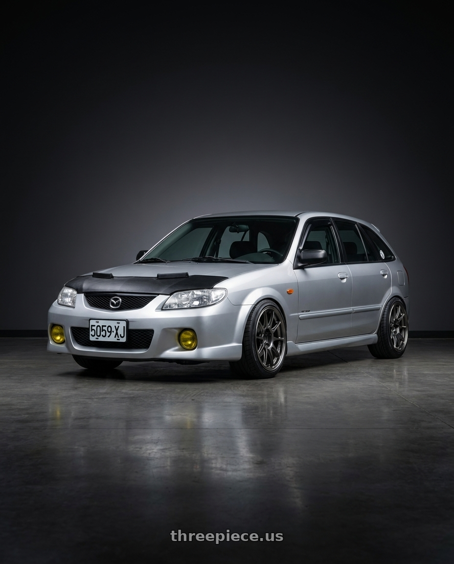 2007 mazda protege5 fitted with WedsSport TC105X 5x114.3 17x8.0+32 EJ Titan Face: F $522.5 wheels