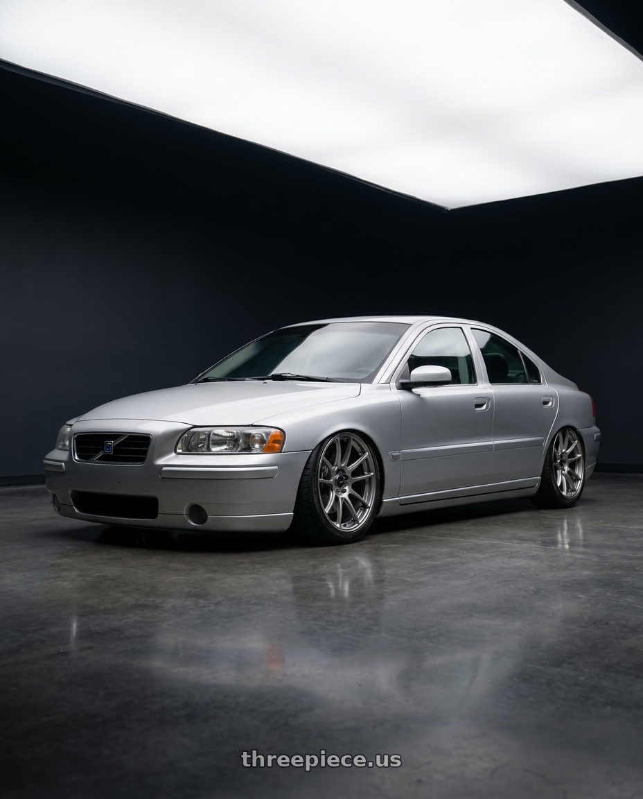 2002 Volvo s60 24t with Konig Heliogram 5X108 18x8.5+42 Titanium Metallic Knurled Bead Flow Formed wheels