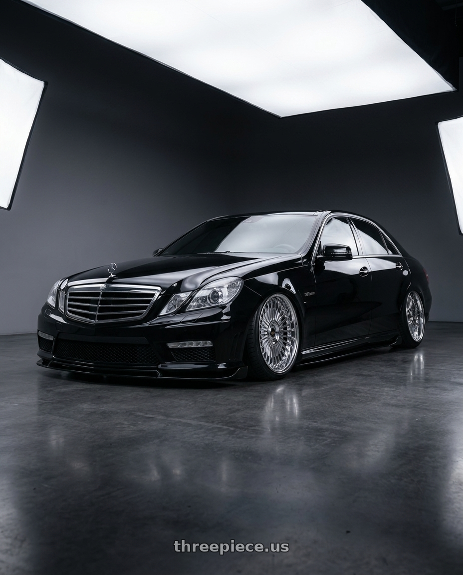 2013 Mercedes E350 Sport RWD with Work Emitz 5x112 Chrome 20x10.0 +38 wheels