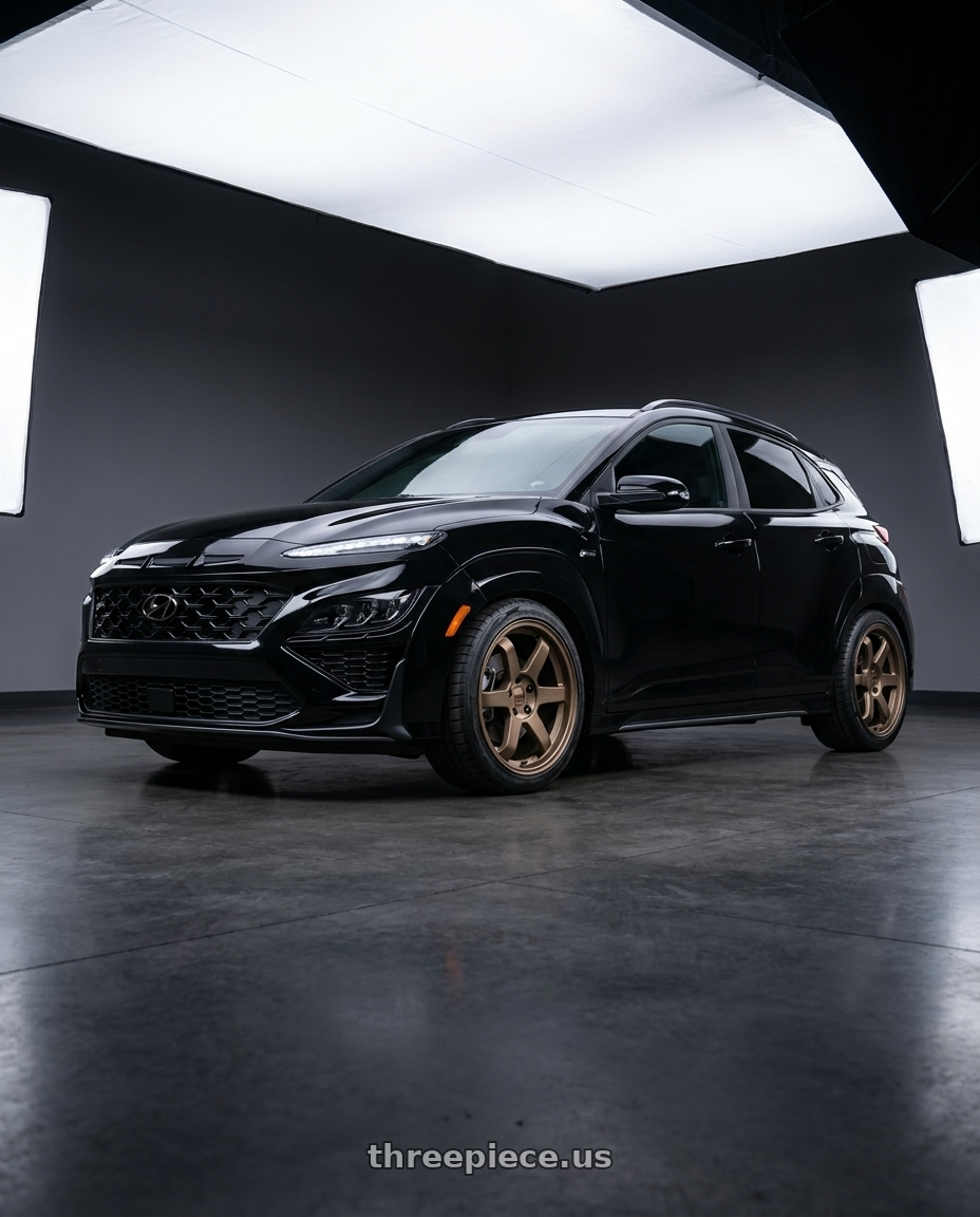 2022 Hyundai Kona N-line with KATANA RACING KR08 5x114.3 18x8 +40 Matte Bronze wheels