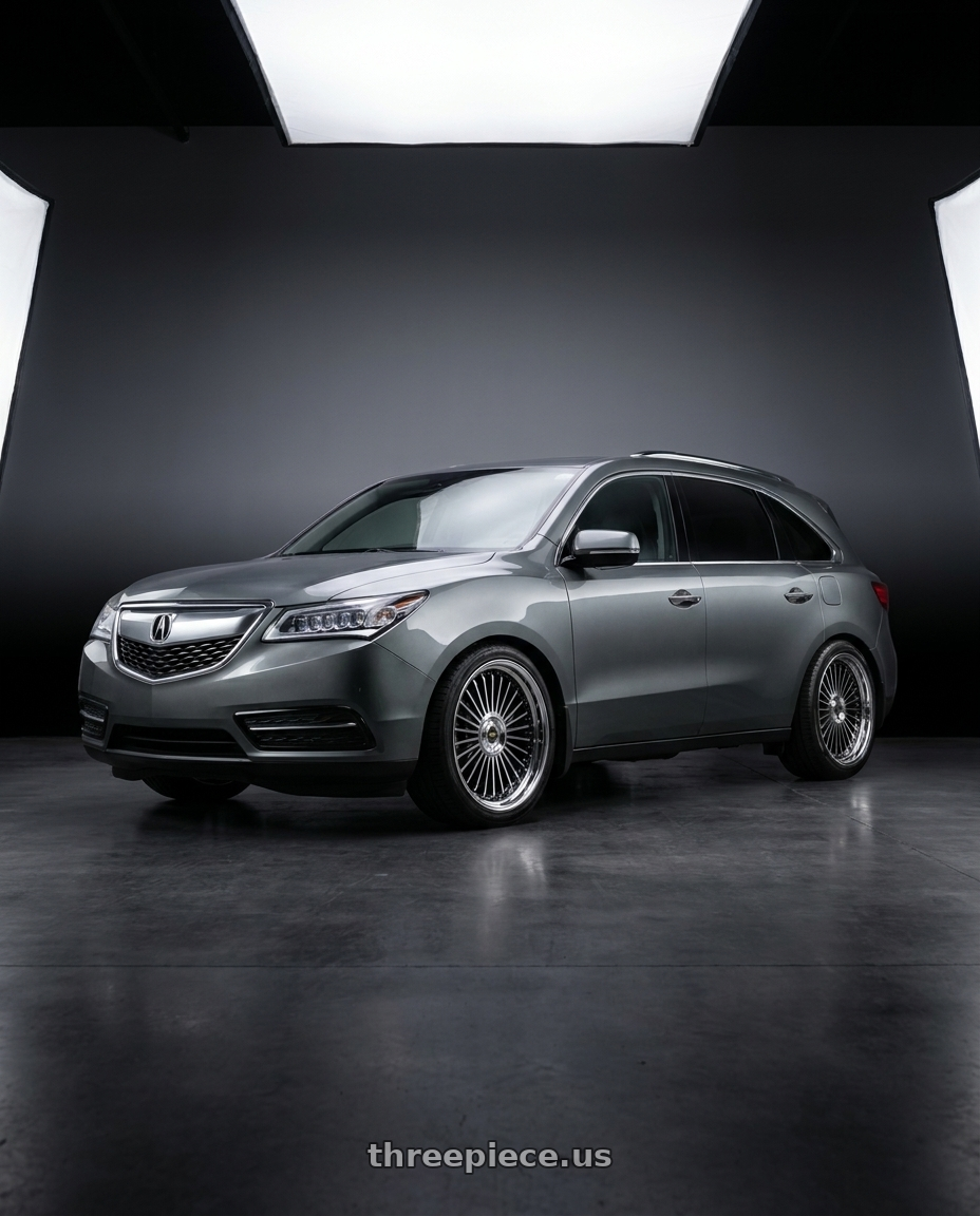 2014 Acura Mdx with Work Emitz Black Polish 5x114.3 19x9.0 +45 wheels