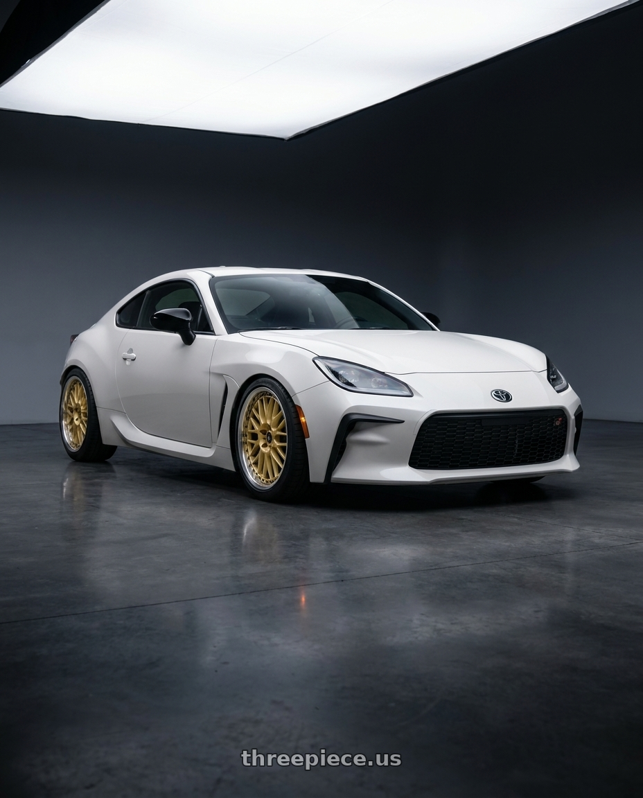 2026 Toyota gr86 with Work Vs-Xx 5x100 18x8.5+39 O Disk Gold wheels