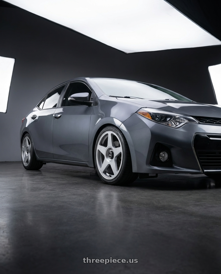 2016 Toyota Corolla S with fifteen52 TARMAC EVO 5x100 / 5x114.3 18x8.5 +35 SPEED SILVER (GLOSS SILVER) wheels