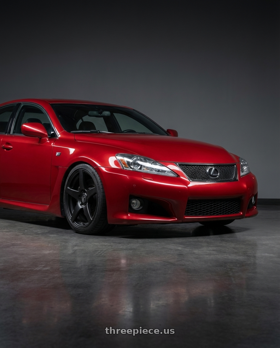 2012 Lexus IS-F with Forgestar CF5 5x114.3 19x9 +35 Satin Black wheels