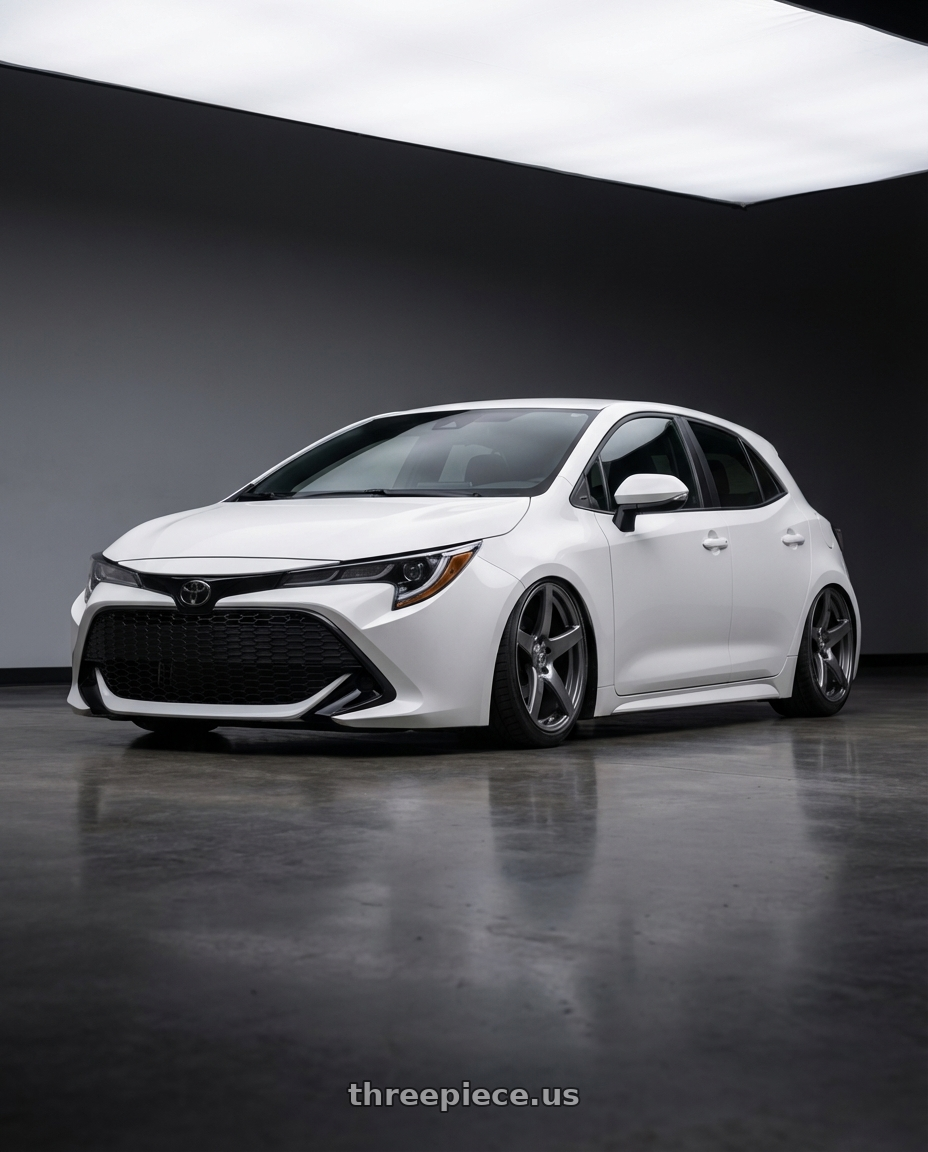 2023 Toyota Corolla Hatchback with Forgestar CF5 5x114.3 18x9 +35 Gloss Anthracite wheels