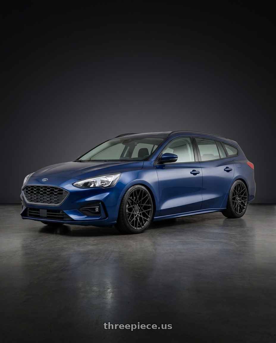 2021 Focus St Wagonsls with Rotiform 1PC R112 BLQ 5X114.3 18X8.5 +38 MATTE BLACK wheels