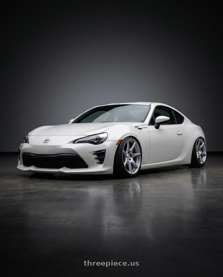 2016 Scion FR-S with Kansei K11S Tandem 5X100 17x9 35 Hyper Silver wheels