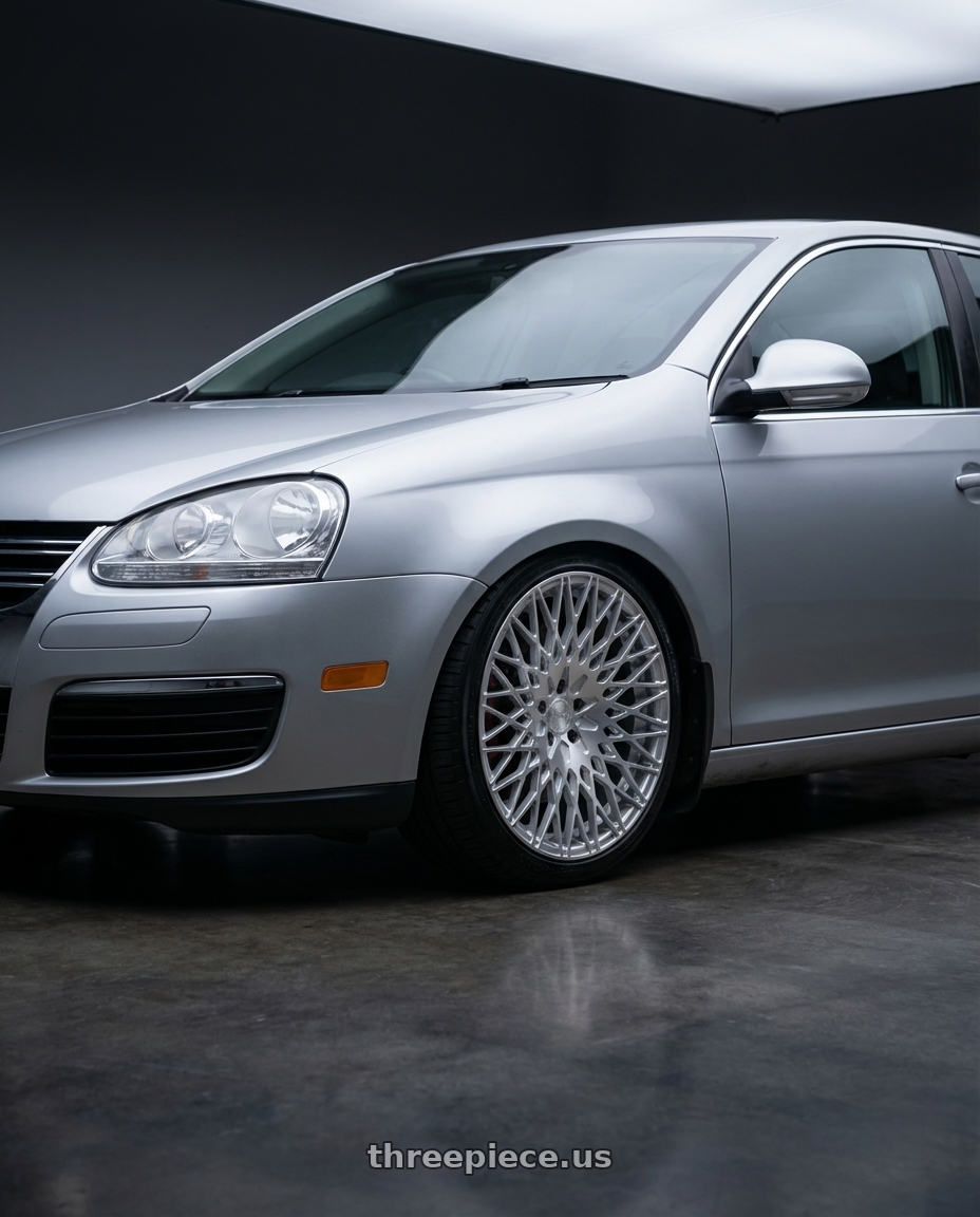 2009 Volkswagen Jetta GLI MK5 with Avant Garde Wheels M540 5X112 18x9 +48 Silver Machined wheels