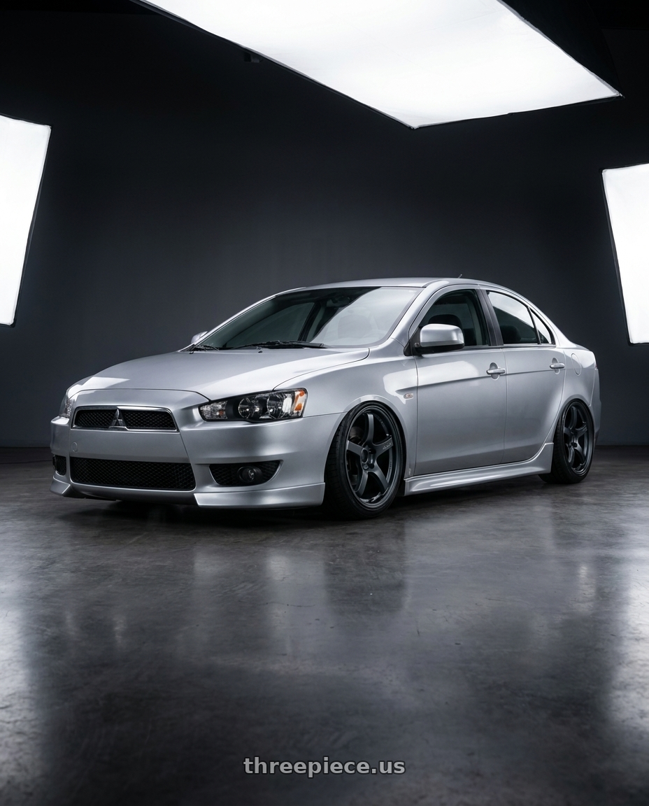 2009 Mitsubishi Lancer Gts with Gram Lights 57CR 5x114.3 19x9.5+45 Gunblue II wheels