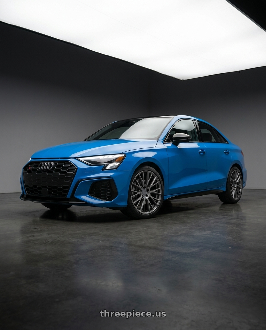 2023 Audi S3 with Rotiform RC201 LSE 5X112 19X8.5 +45 MATTE ANTHRACITE wheels
