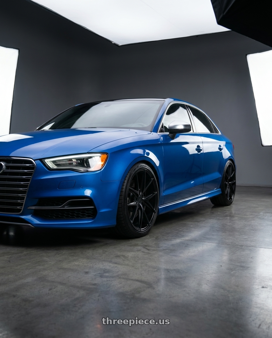 2019 Audi S3 8V with Niche 1PC M117 MISANO 5X112 18X8 +42 MATTE BLACK wheels