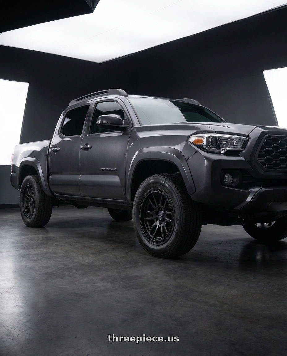 2021 TOYOTA TACOMA with fifteen52 RANGE HD 6x139.7 17x8.5 +0 ASPHALT BLACK (SATIN BLACK) wheels