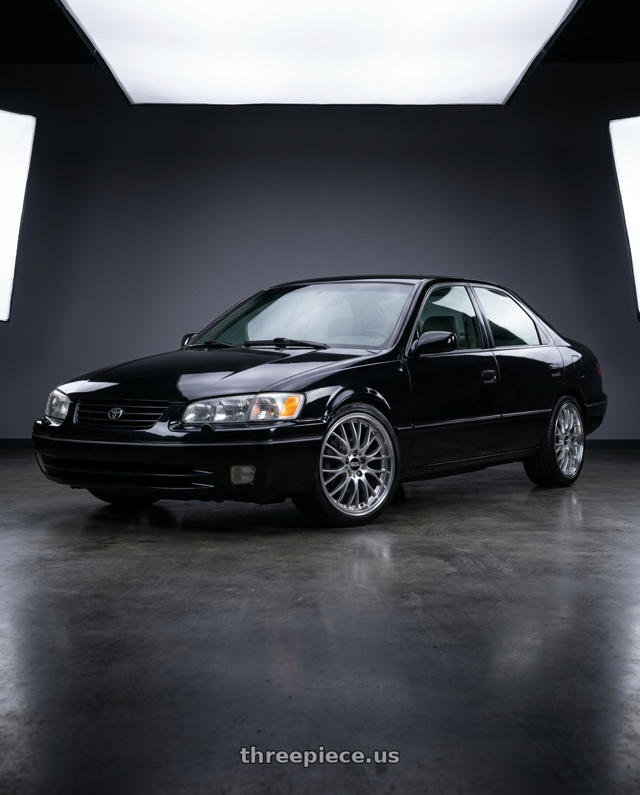 2001 toyota camry xv20 black with BBS RS-GT 5x120 18x8.5+15 Diamond Silver wheels