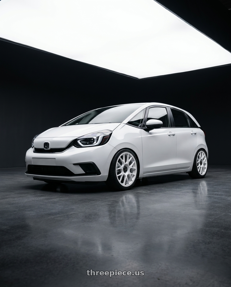 2021 Honda Fit with fifteen52 APEX 4x100 / 4x108 17x7.5 +42 RALLY WHITE (GLOSS WHITE) wheels