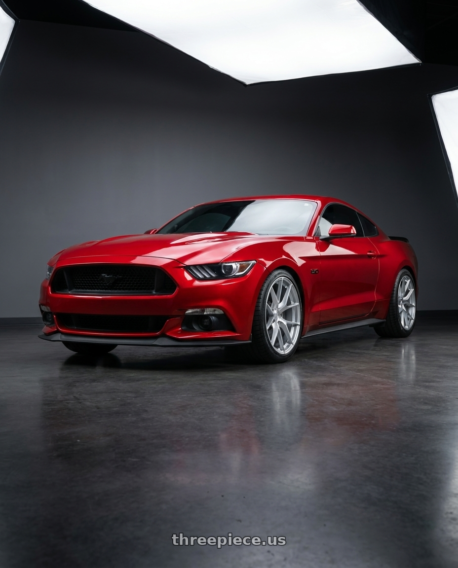 2015 ford mustang gt with Aodhan AFF7 5x114.3 19x9.5+35 Gloss Silver Machined Face wheels