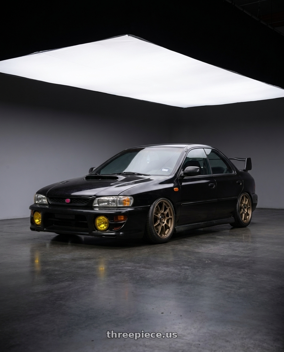 1998 Subaru Impreza GC8 with Konig Dekagram 5x100 17x9+40 Gloss Bronze wheels