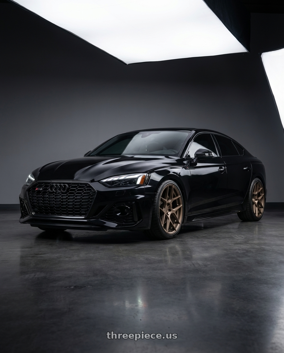 2022 Audi RS5 with Aodhan AFF2 5x112 20x9+30 Matte Bronze wheels