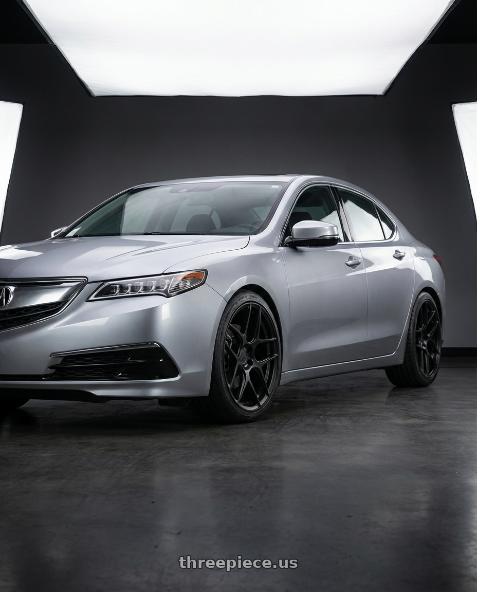 2019 Acura TLX with Aodhan AFF2 5x114.3 19x9.5+35 Matte Black wheels