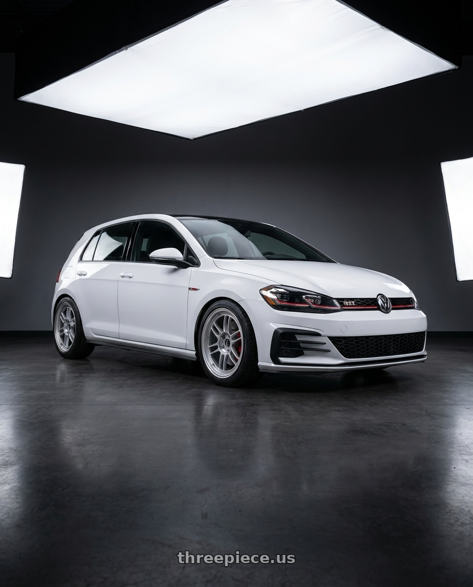 2021 Volkswagen GTI S with Enkei RPF1 5x112 18x7.5+48 Silver wheels