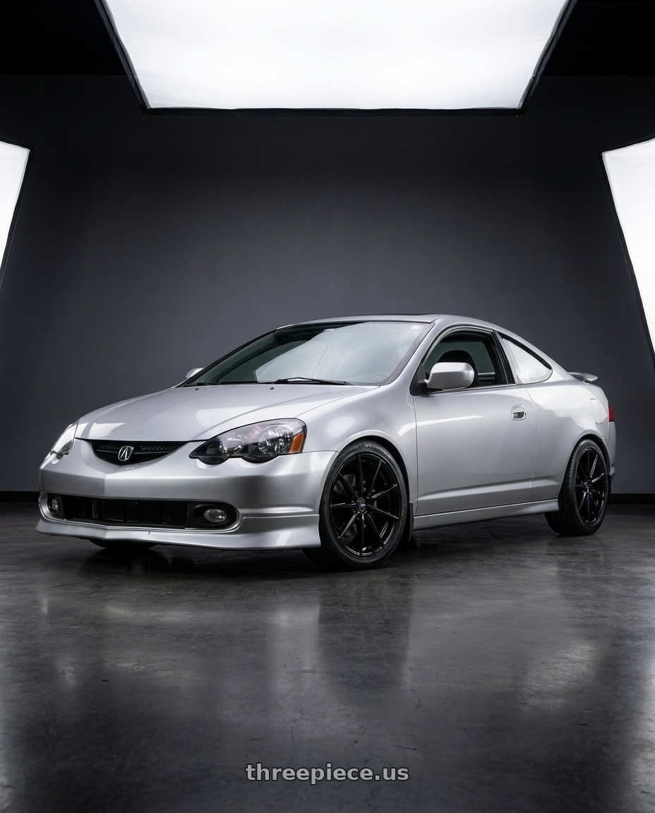 Acura Rsx 2003 with Enkei Hornet 5x100 17x7.5+45 Gloss Black wheels