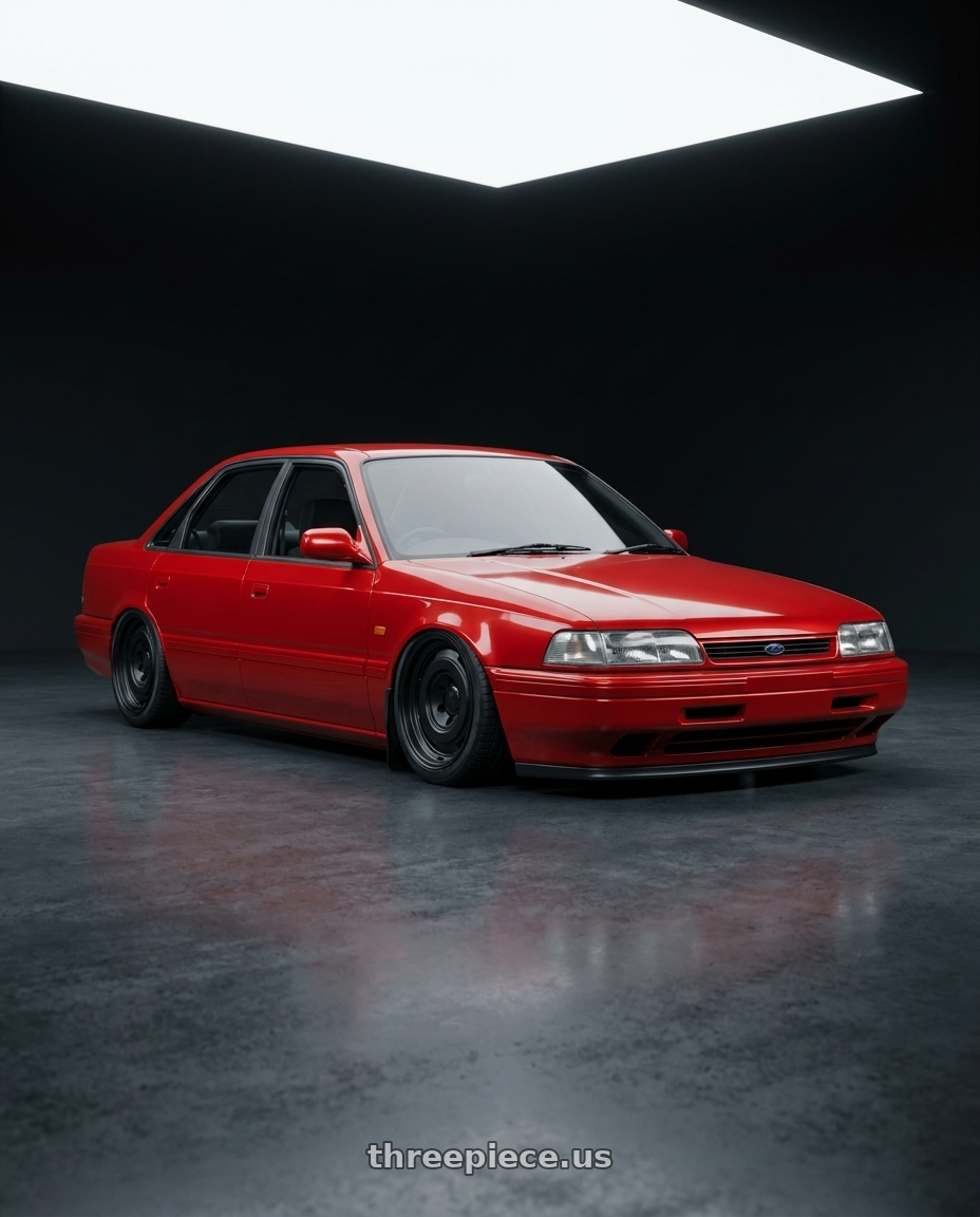 1991 Ford telstar with fifteen52 ANALOG HD 5x127 17x8.5 +0 ASPHALT BLACK (SATIN BLACK) wheels