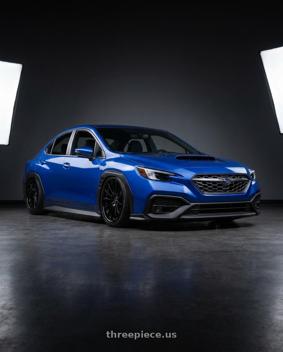 2022 Subaru wrx with EXECUTOR CV04 5X112 19X8.5+30 HP Disk Black wheels