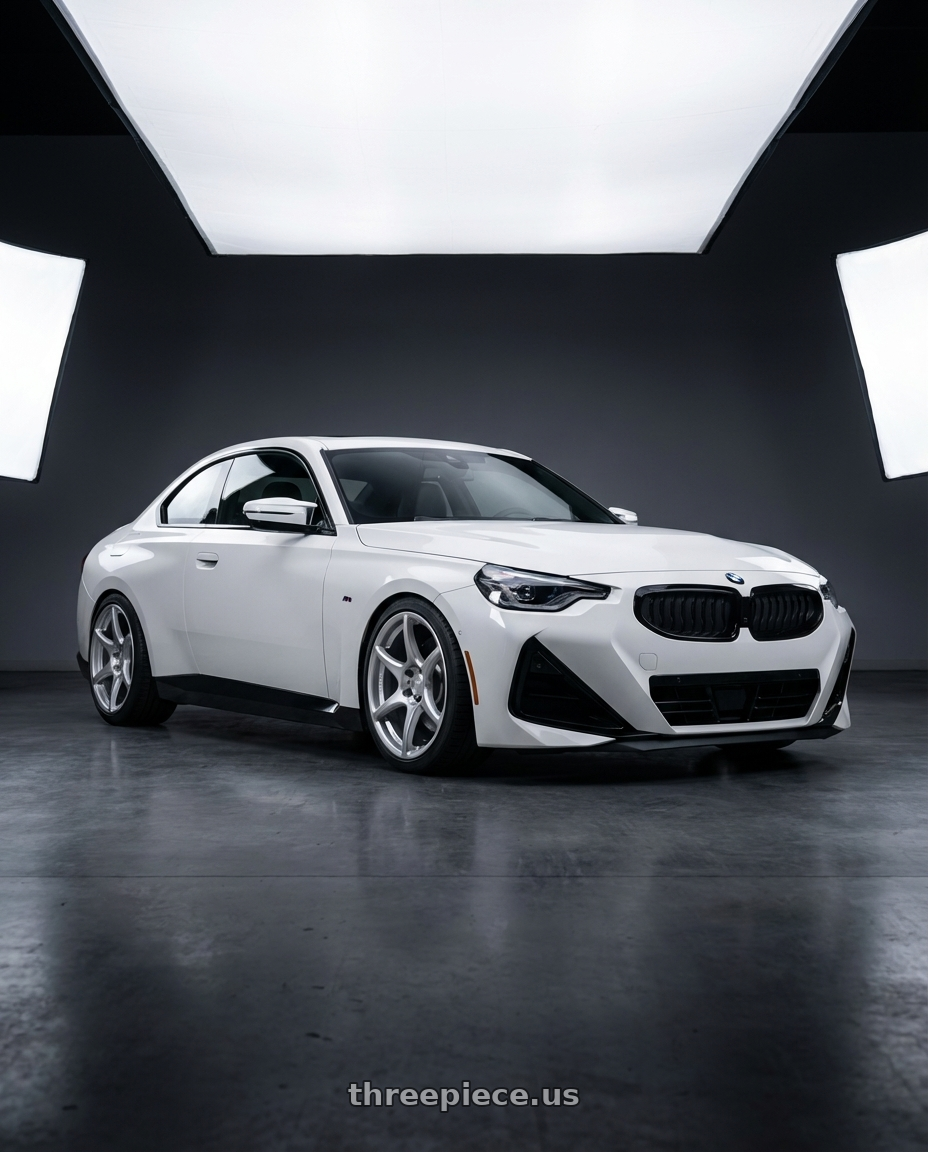 2024 BMW 2 Series G42 with Kansei K11S Tandem 5X112 19x10.5 22 Hyper Silver wheels